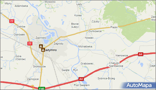 mapa Michałówka gmina Radymno, Michałówka gmina Radymno na mapie Targeo