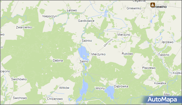 mapa Mierzynko, Mierzynko na mapie Targeo