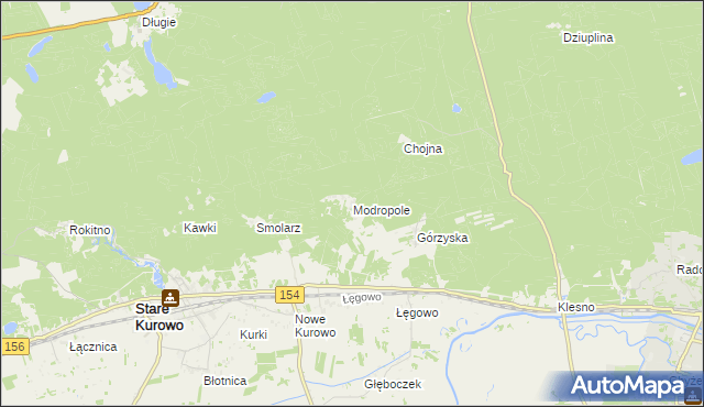 mapa Modropole, Modropole na mapie Targeo