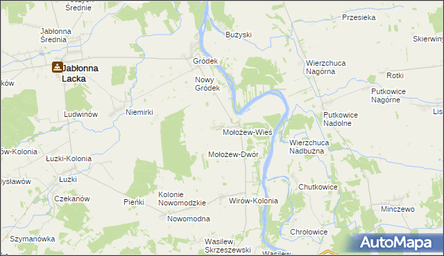 mapa Mołożew-Wieś, Mołożew-Wieś na mapie Targeo