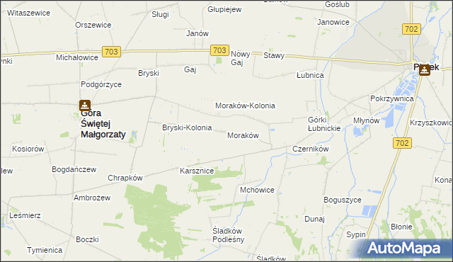 mapa Moraków, Moraków na mapie Targeo