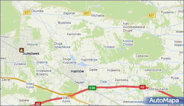 mapa Mrowiska, Mrowiska na mapie Targeo