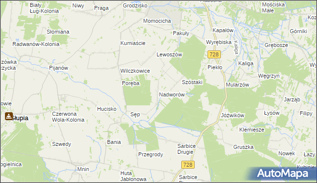 mapa Nadworów, Nadworów na mapie Targeo