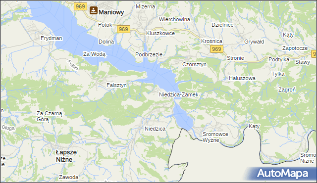 mapa Niedzica-Zamek, Niedzica-Zamek na mapie Targeo