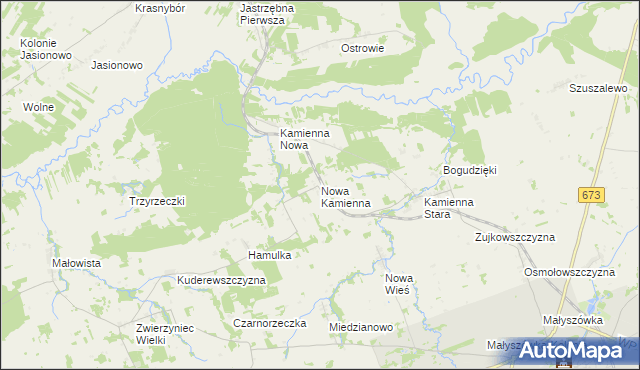 mapa Nowa Kamienna, Nowa Kamienna na mapie Targeo