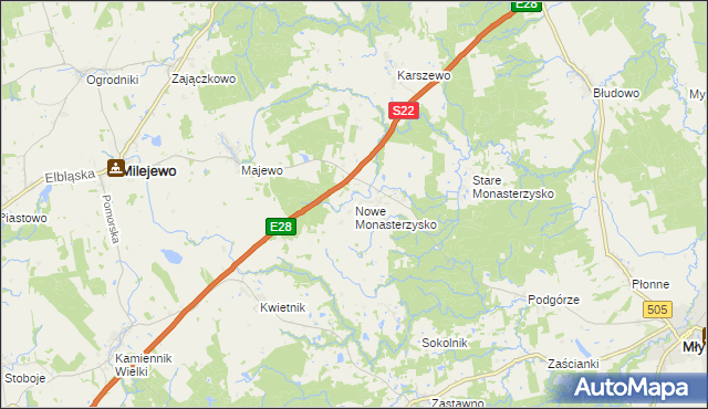 mapa Nowe Monasterzysko, Nowe Monasterzysko na mapie Targeo