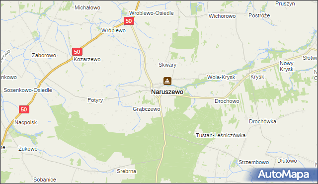 mapa Nowe Naruszewo, Nowe Naruszewo na mapie Targeo