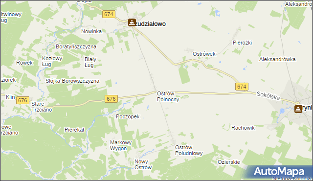 mapa Ostrów Północny, Ostrów Północny na mapie Targeo