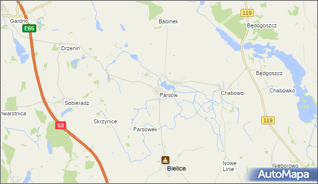 mapa Parsów, Parsów na mapie Targeo