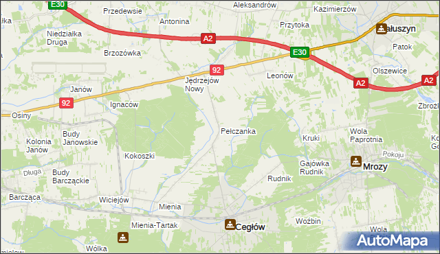 mapa Pełczanka, Pełczanka na mapie Targeo