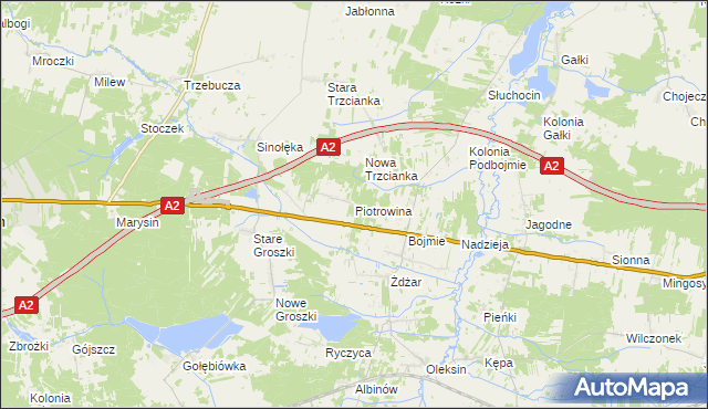 mapa Piotrowina, Piotrowina na mapie Targeo