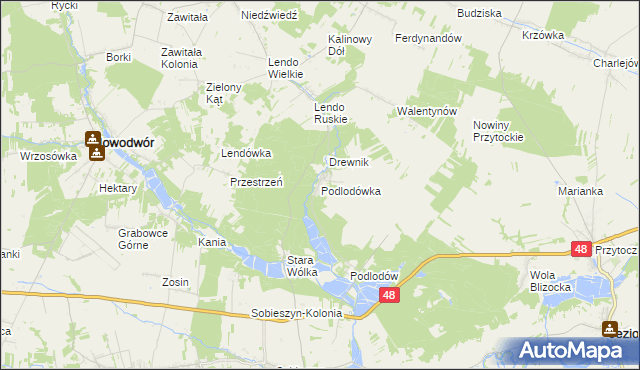 mapa Podlodówka, Podlodówka na mapie Targeo