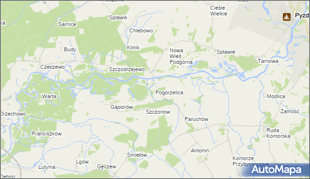 mapa Pogorzelica gmina Żerków, Pogorzelica gmina Żerków na mapie Targeo