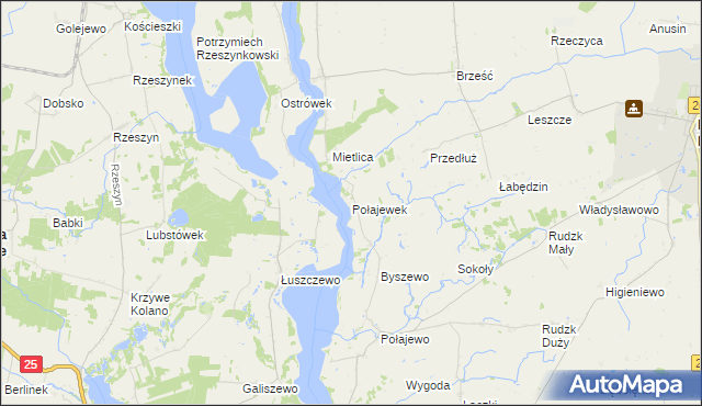 mapa Połajewek, Połajewek na mapie Targeo