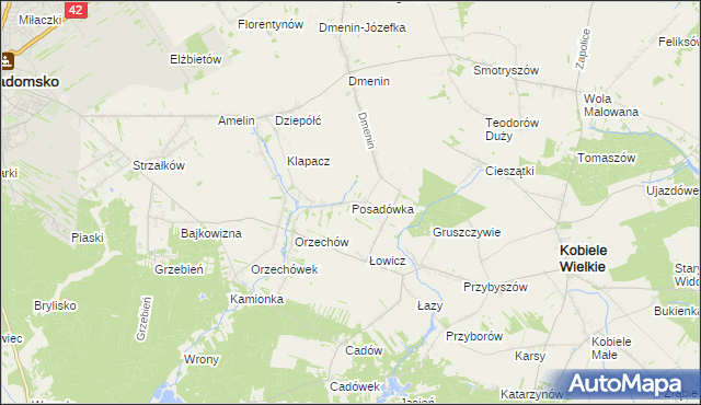 mapa Posadówka, Posadówka na mapie Targeo