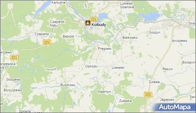 mapa Pręgowo Górne, Pręgowo Górne na mapie Targeo