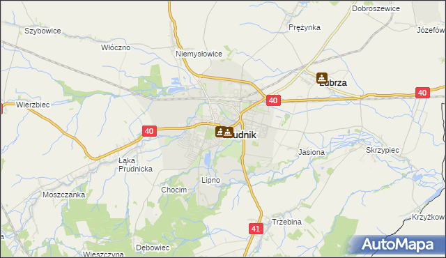 mapa Prudnik, Prudnik na mapie Targeo