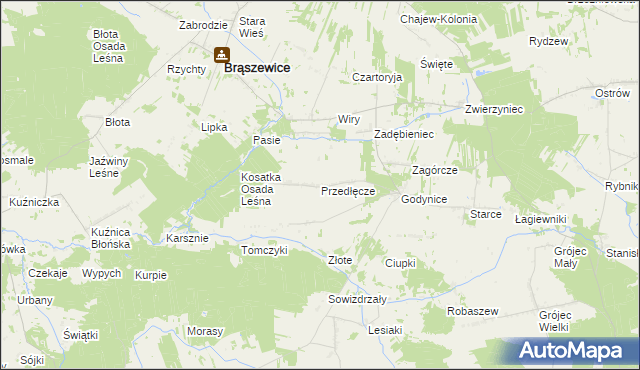 mapa Przedłęcze, Przedłęcze na mapie Targeo