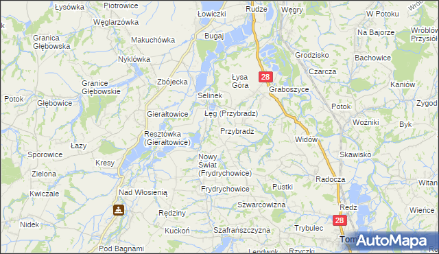 mapa Przybradz, Przybradz na mapie Targeo