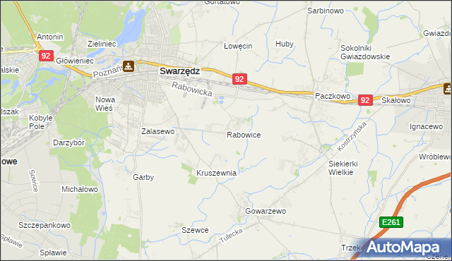 mapa Rabowice, Rabowice na mapie Targeo