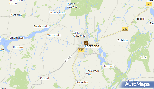 mapa Rataje gmina Łobżenica, Rataje gmina Łobżenica na mapie Targeo