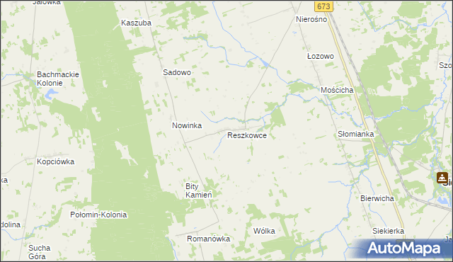 mapa Reszkowce, Reszkowce na mapie Targeo