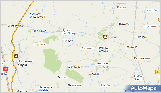 mapa Rochowice, Rochowice na mapie Targeo