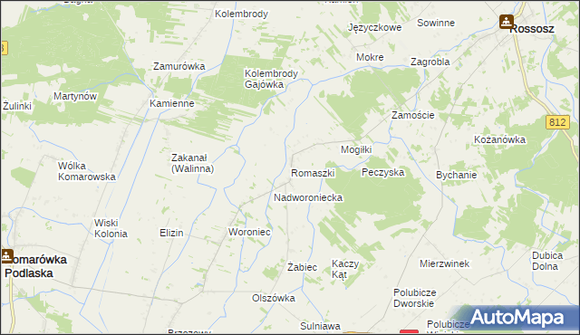 mapa Romaszki, Romaszki na mapie Targeo