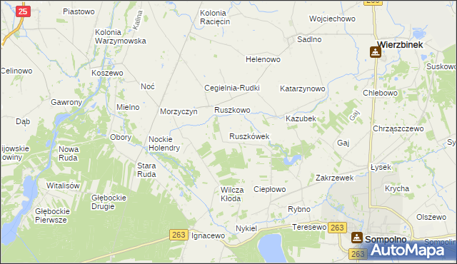 mapa Ruszkówek, Ruszkówek na mapie Targeo