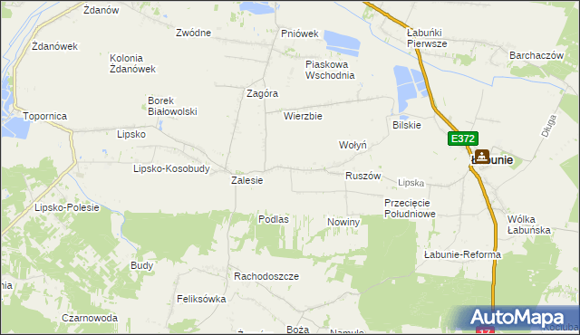 mapa Ruszów-Kolonia, Ruszów-Kolonia na mapie Targeo