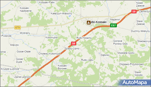 mapa Rutki-Tartak Nowy, Rutki-Tartak Nowy na mapie Targeo