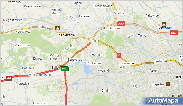 mapa Rząska, Rząska na mapie Targeo