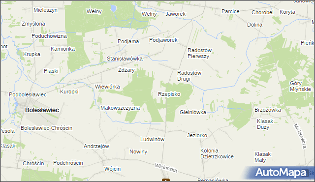 mapa Rzepisko, Rzepisko na mapie Targeo