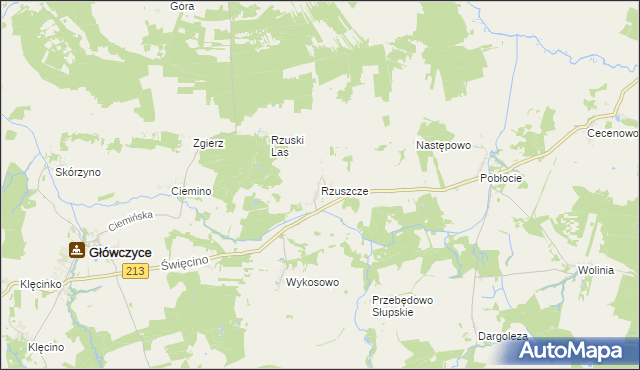 mapa Rzuszcze, Rzuszcze na mapie Targeo