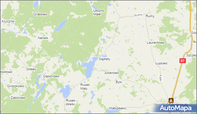 mapa Sąpłaty, Sąpłaty na mapie Targeo