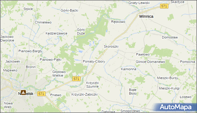 mapa Skorosze, Skorosze na mapie Targeo