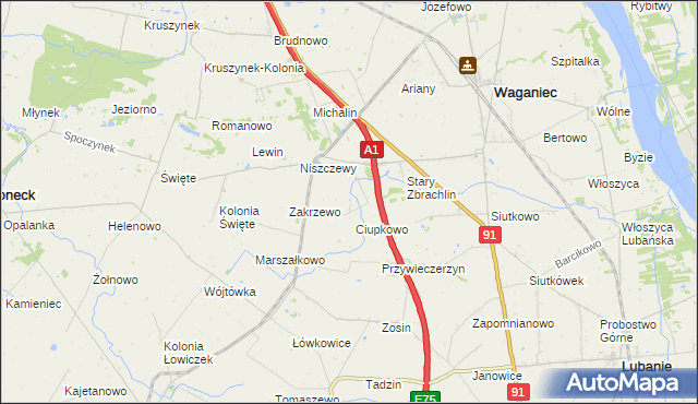 mapa Śliwkowo, Śliwkowo na mapie Targeo