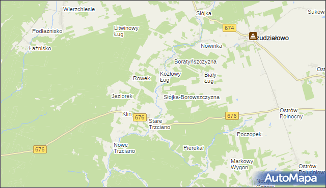 mapa Słójka-Borowszczyzna, Słójka-Borowszczyzna na mapie Targeo