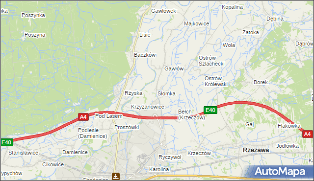 mapa Słomka, Słomka na mapie Targeo