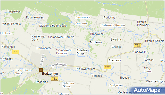 mapa Śniadka Trzecia, Śniadka Trzecia na mapie Targeo