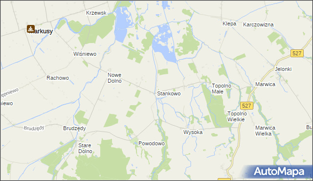 mapa Stankowo gmina Markusy, Stankowo gmina Markusy na mapie Targeo