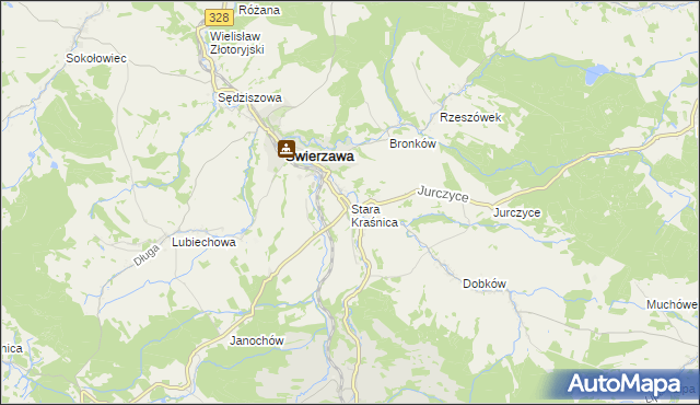 mapa Stara Kraśnica, Stara Kraśnica na mapie Targeo