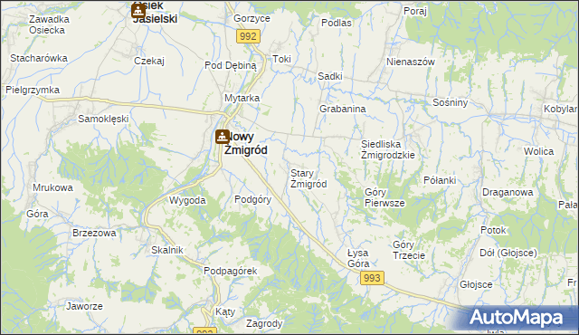 mapa Stary Żmigród, Stary Żmigród na mapie Targeo