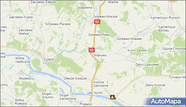 mapa Strękowo, Strękowo na mapie Targeo