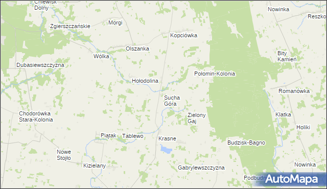 mapa Sucha Góra, Sucha Góra na mapie Targeo