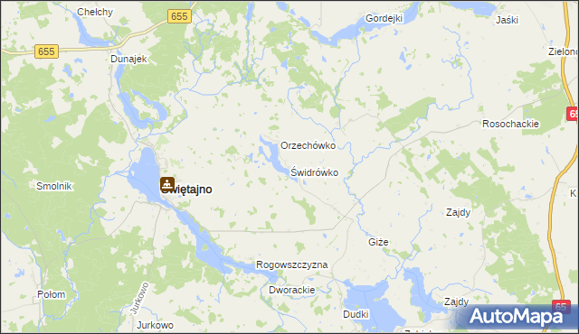 mapa Świdrówko, Świdrówko na mapie Targeo