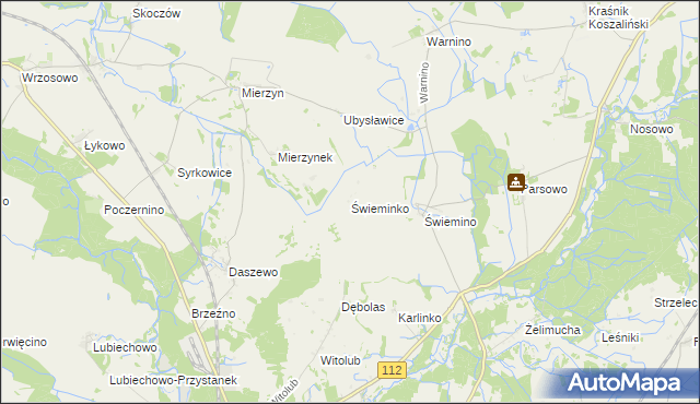 mapa Świeminko, Świeminko na mapie Targeo