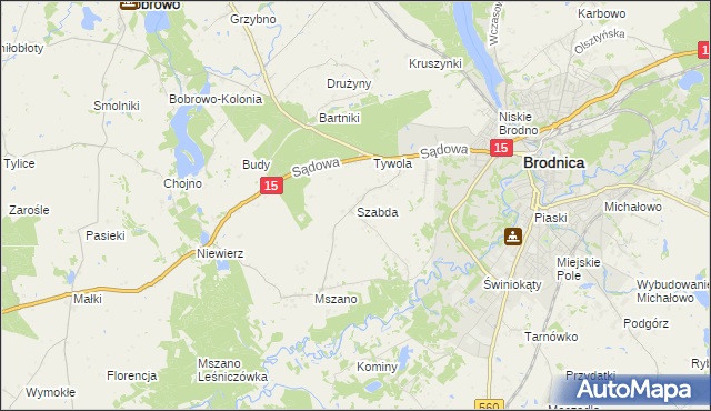 mapa Szabda, Szabda na mapie Targeo