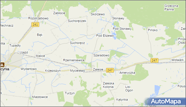 mapa Szaradowo, Szaradowo na mapie Targeo