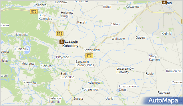 mapa Szczawin Borowy-Kolonia, Szczawin Borowy-Kolonia na mapie Targeo